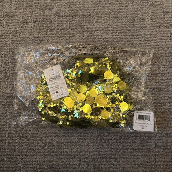 Windsor Women’s Chartreuse Sequence Halter Crop Top - Size M - Picture 3 of 4